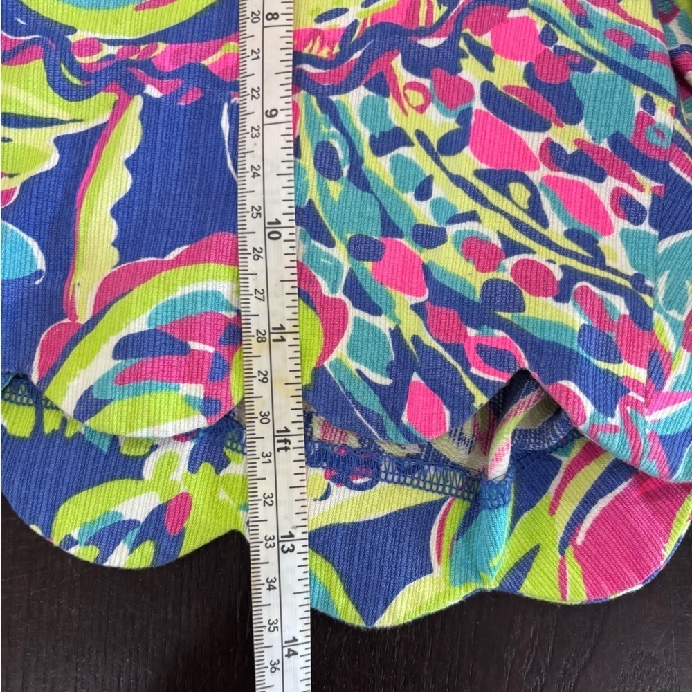 Lilly Pulitzer Size 0 Multicolored Floral Print Design Scalloped Hem Shorts - Picture 9 of 12